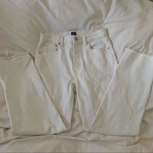 Gap White Cheeky Straight Jeans